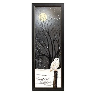 Snowy Owl Framed Print Winter Wildlife Wall Art - 7" x 0.50" x 19 ...