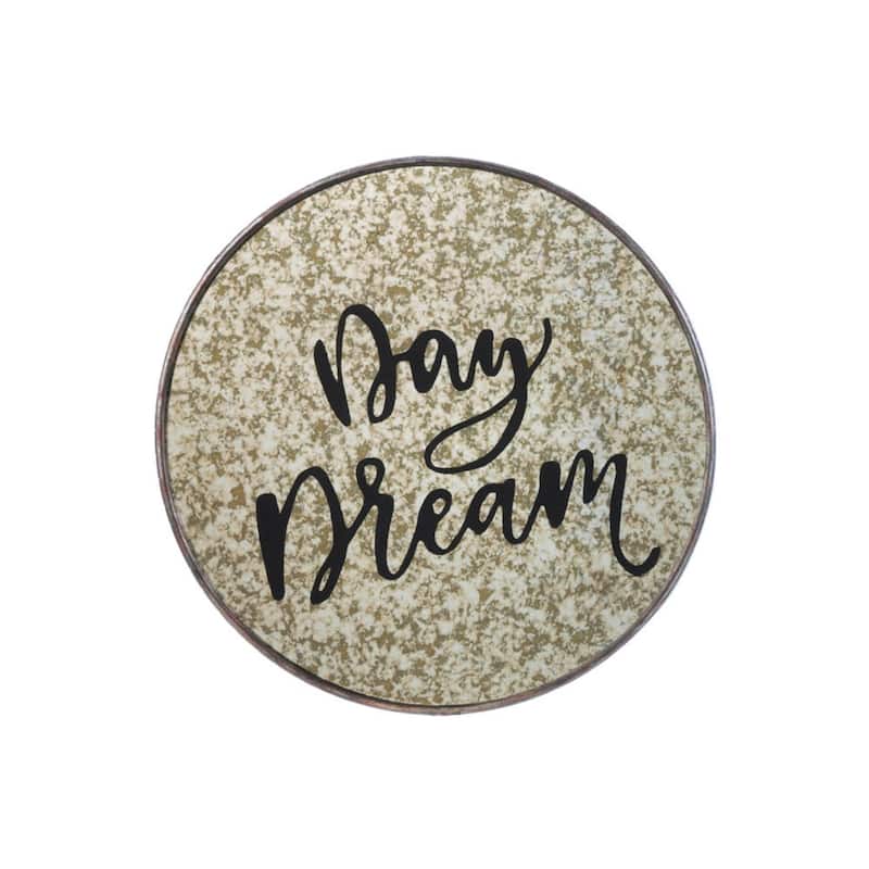 20" Brown Black Nikki Chu Monterey"Day Dream" Round Wall Mirror