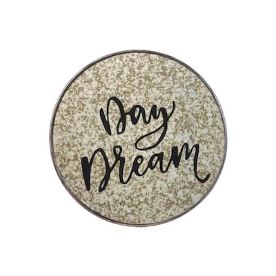 20" Brown Black Nikki Chu Monterey"Day Dream" Round Wall Mirror