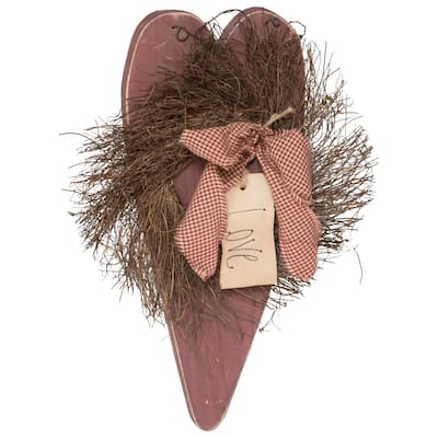 Farmhouse Large Heart Wall Hanging with Tag
