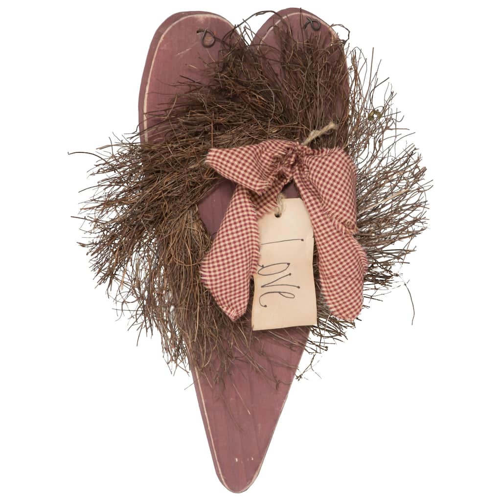 Farmhouse Large Heart Wall Hanging with Tag