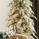 preview thumbnail 57 of 58, Glitzhome Pre-Lit Flocked Pencil Spruce Artificial Christmas Tree with Warm White Lights