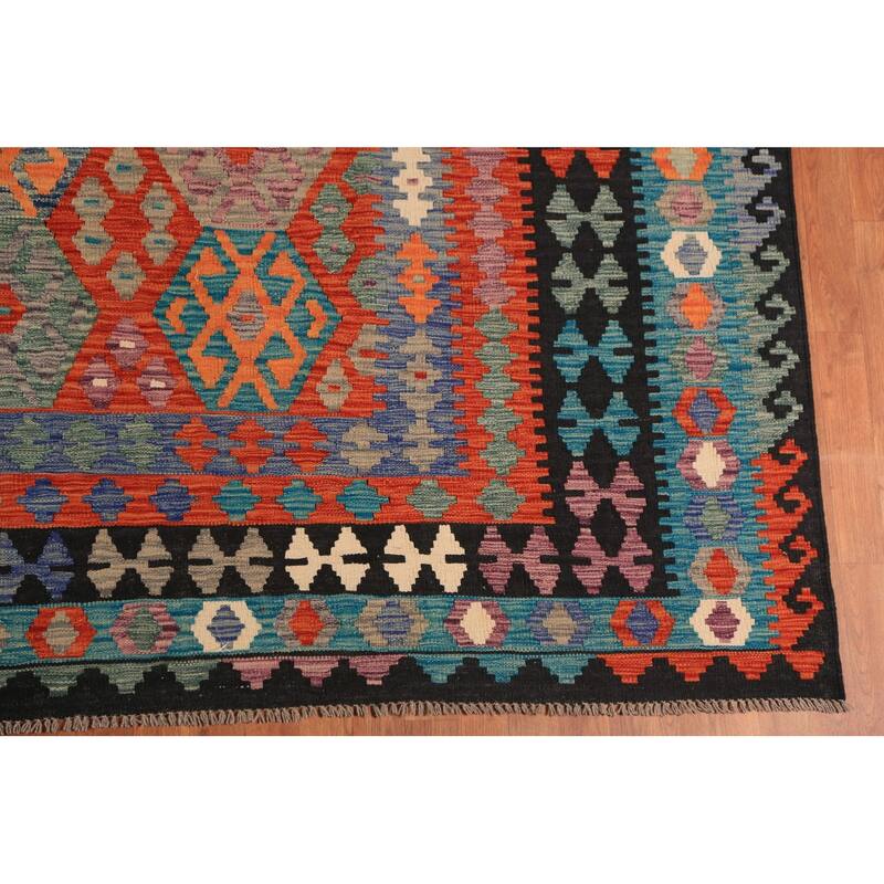 Kilim Oriental Large Rug Hand-Woven Wool Carpet - 10'4"x 16'5"