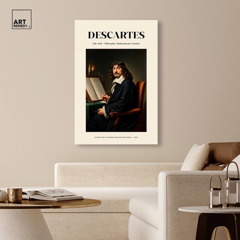 Cartesian Thinker Canvas by Art Remedy, Gallery Wrapped