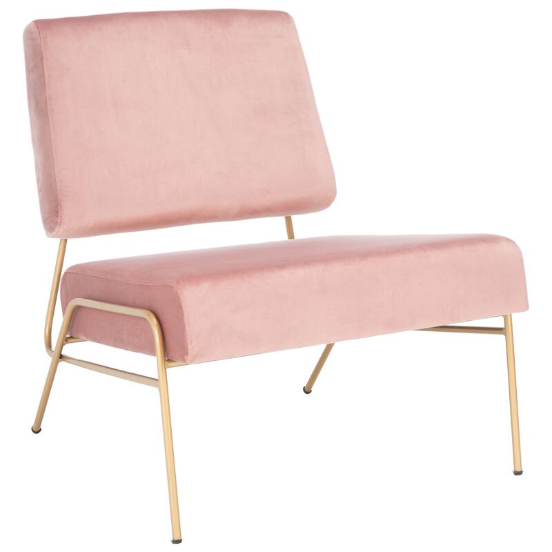 SAFAVIEH Riekie Glam Velvet Accent Chair - 26.6" W x 30" L x 30" H - 27Wx30Dx30H