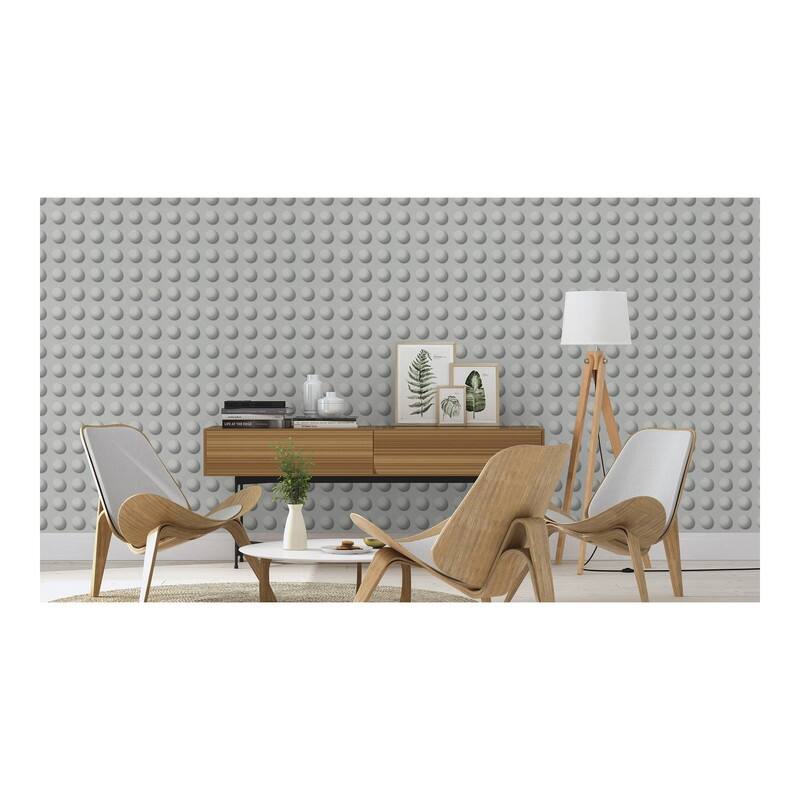 Rasch Chiparus Grey Sphere Wallpaper - 20.5 x 396 x 0.025