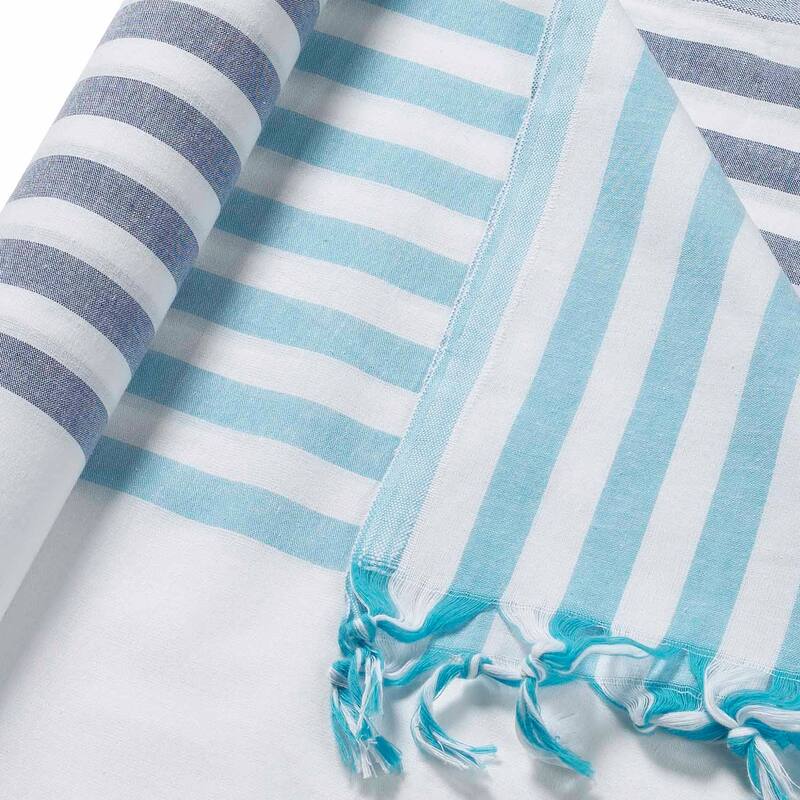 Handloom %100 Turkish Cotton Beach Towel - Sky Blue