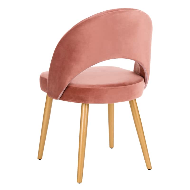 SAFAVIEH Reva Retro Dusty Rose/ Gold Chair (Set of 2) - 21.3" x 24.3" x 31.8" - 21Wx24Dx32H