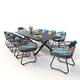 Option Table-Black&Chair-Blue
