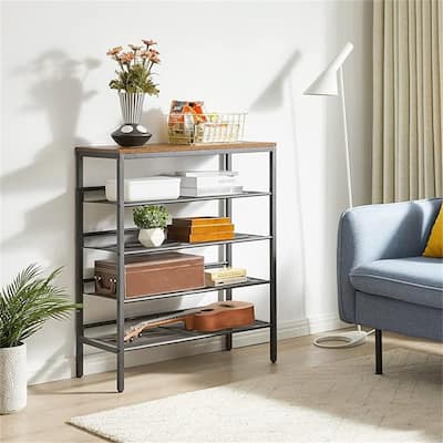 Industrial Shoe Rack - 11.81"D x 29.72"W x 34.25"H