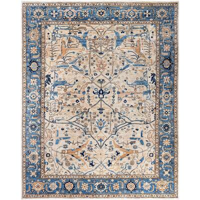 Serapi One-of-a-Kind Hand-Knotted Area Rug - Ivory - 8' 1" x 9' 11"