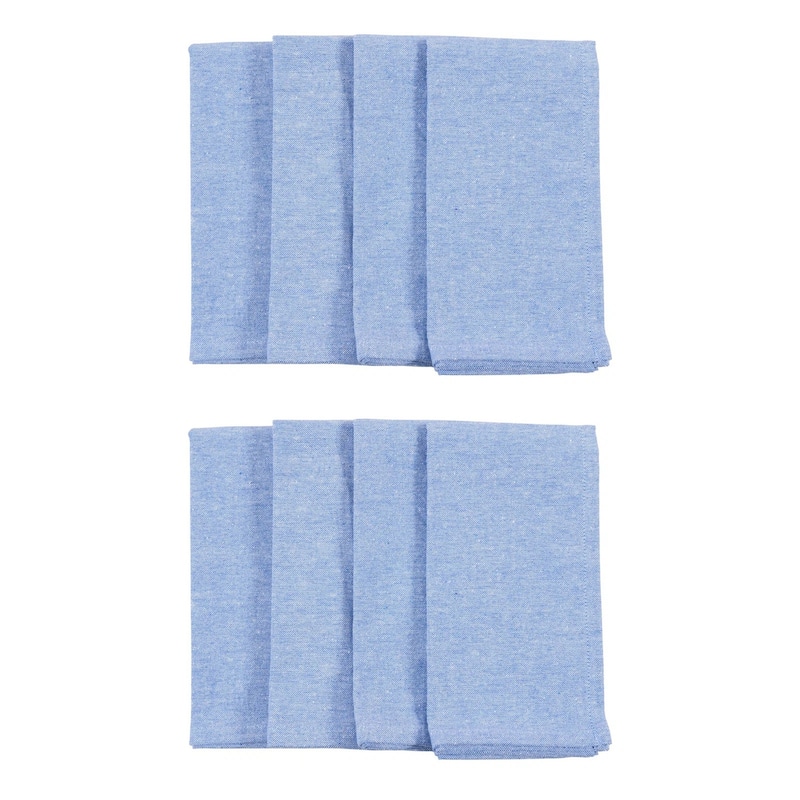 KAF Home Overbrook Chambray Dinner Napkins, Set of 8