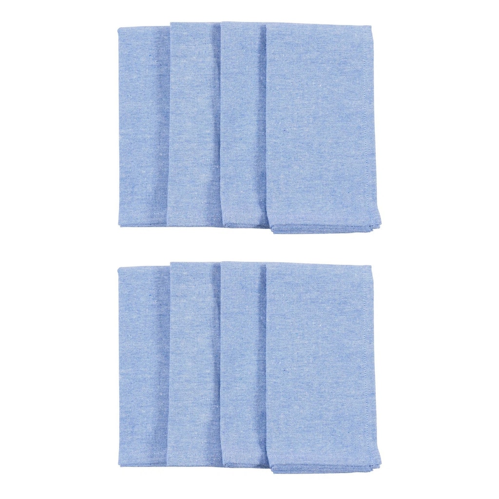 KAF Home Overbrook Chambray Dinner Napkins, Set of 8