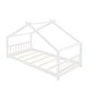 preview thumbnail 4 of 57, Roomfitters Twin Size House Bed with Wooden Frame, Modern Loft Design, Grey