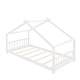 preview thumbnail 3 of 25, White Wood House Bed Twin Size - Playhouse Design, Sturdy Pinewood Frame