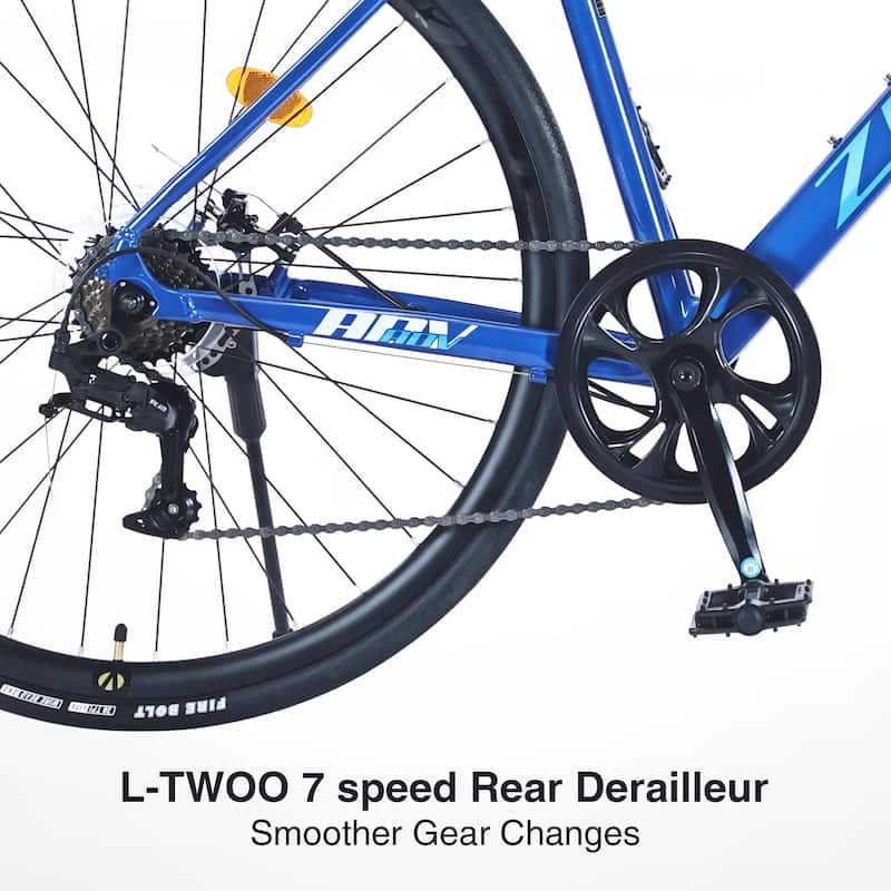700C Road Bike ,7 Speed Road Bike,Aluminum Alloy Frame,Blue