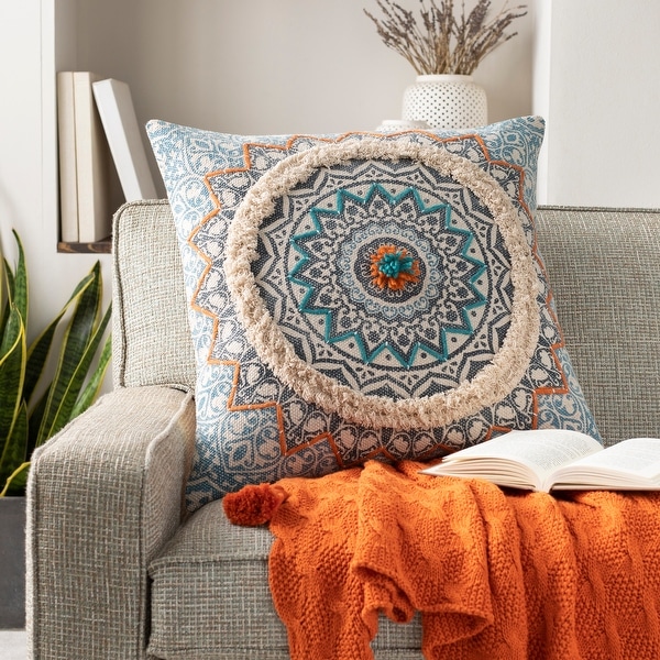 Blue boho sale throw pillows