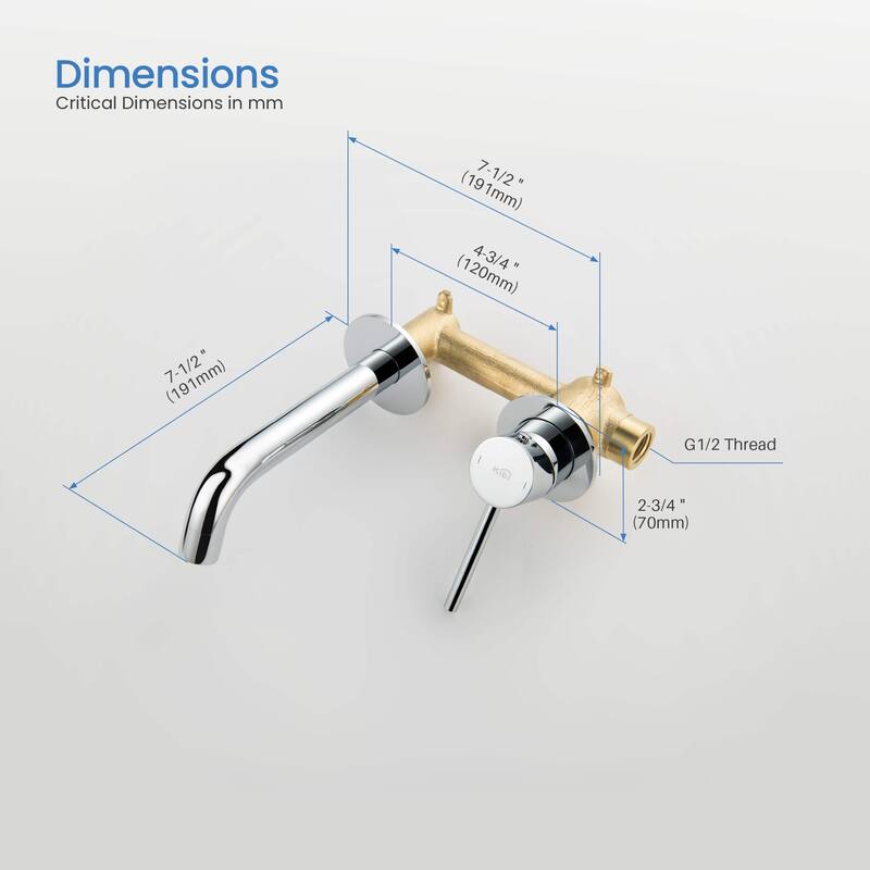Circular Single Handle Wall Mounted Bathroom Sink Faucet