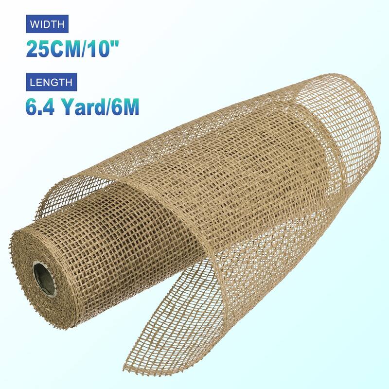 3pcs 10" Poly Burlap Mesh for Wreath, Mesh Fabric Ribbon 6.4 Yard - Linen