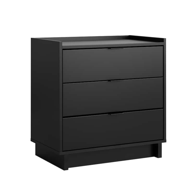 Prepac Simply Modern 3 Drawer 26.5" W Nightstand - Black