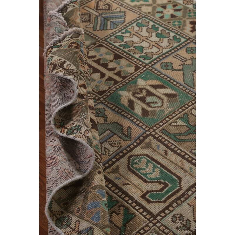 Garden Design Bakhtiari Persian Vintage Rug Hand-Knotted Wool Carpet - 5'1"x 9'7"