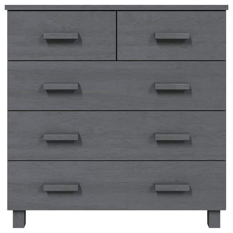 vidaXL Sideboard Bar Buffet Console Cabinet with Drawers HAMAR Solid Wood Pine - 31.1"x15.7"x31.5"