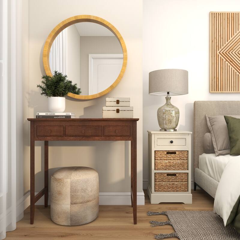 Brown Contemporary Wall Mirror