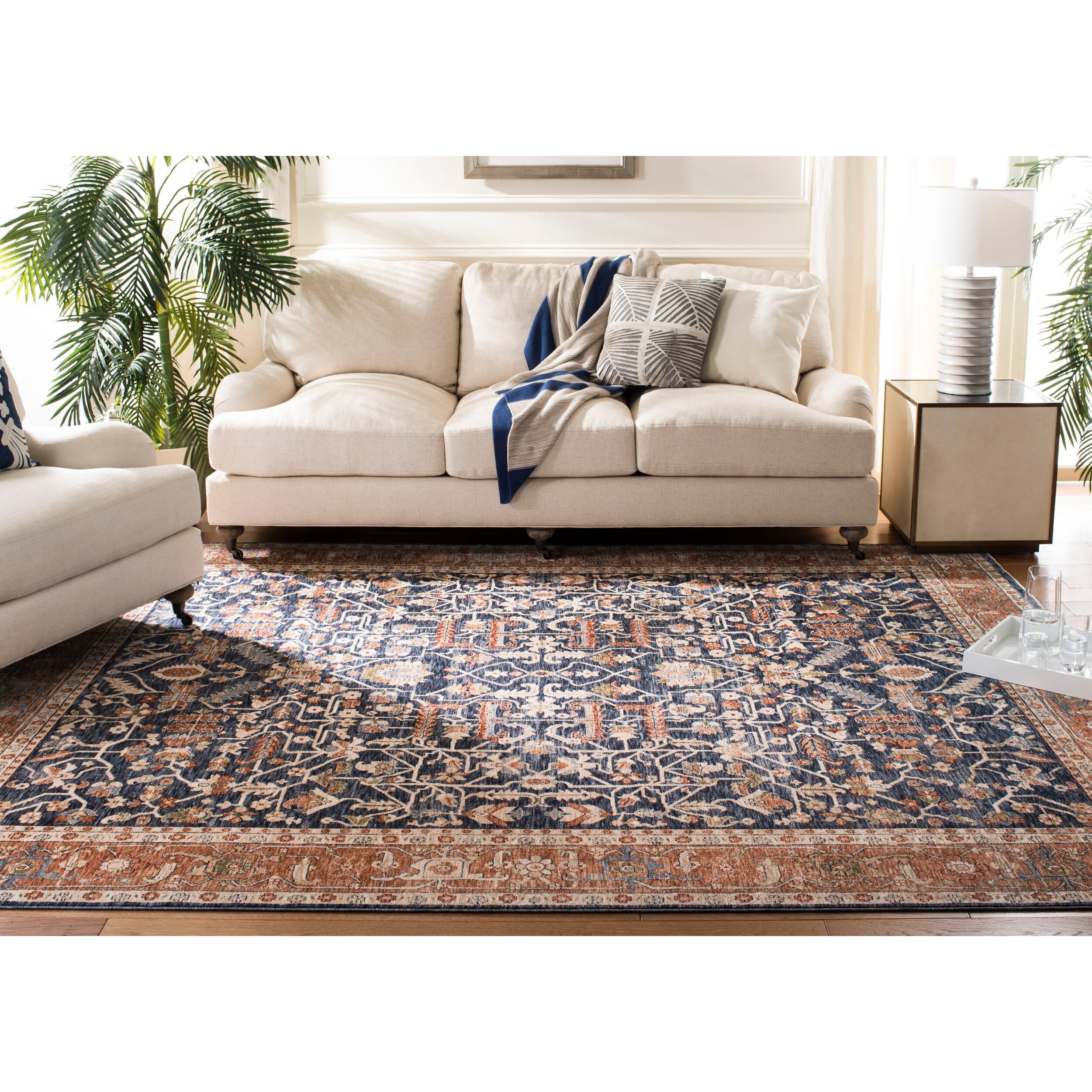Shop Lauren Ralph Lauren Darcy Traditional Oriental Polyester Rug Overstock 27758908