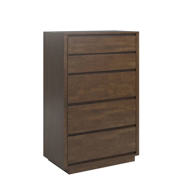Ingleside Danish-inspired 5-Drawer Chest by iNSPIRE Q Modern - Walnut