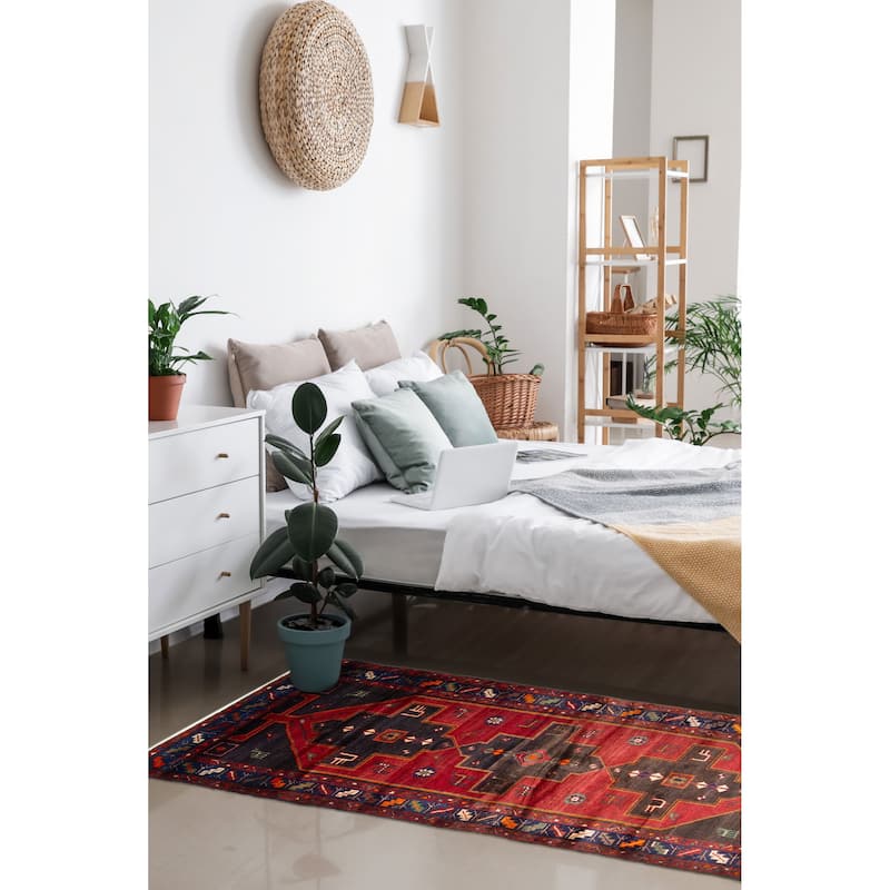 ECARPETGALLERY Hand-knotted Anadol Red Wool Rug - 3'7 x 9'0