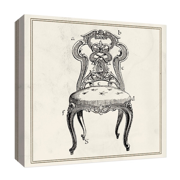 PTM Images 9-126835 PTM Canvas Collection 12" x 12" - "Antique Chair" Giclee Letters Art Print on Canvas