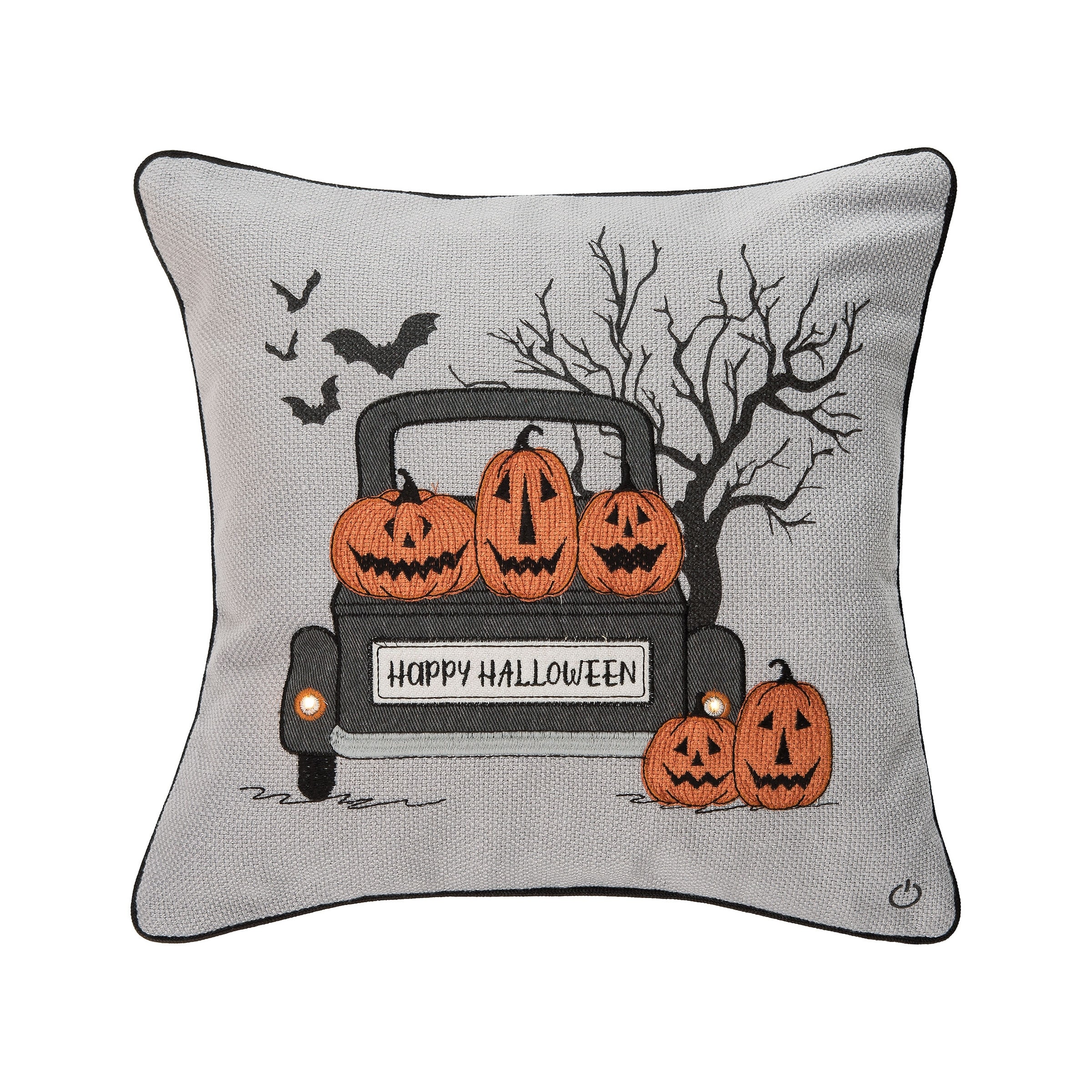 C&F Home 8 x 8 Jack-O-Lantern Petite Hooked Halloween Throw Pillow