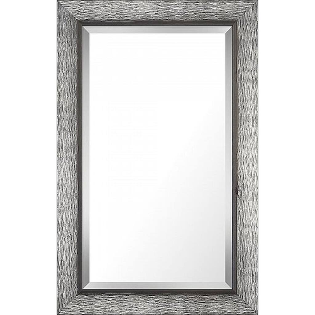Silver And Gray Finish Bevel Mirror - Multi