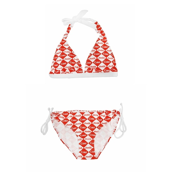 Coca-Cola One Piece Swimsuit Red Fully Lined Size Large