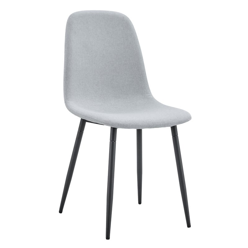 Light Gray Linen-Cotton Dining Chair – Integrated Seat & Backrest, Modern Home Décor Matching‌.