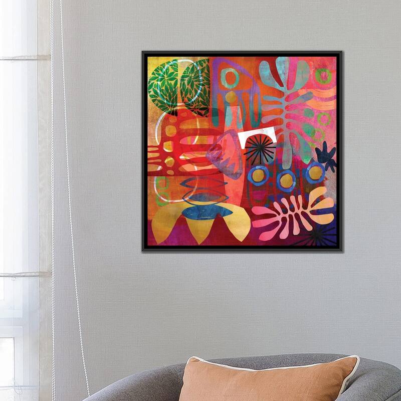 iCanvas "African Abstract" by Nikki Chu Framed Canvas Print