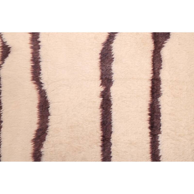 ECARPETGALLERY Hand-knotted Pak Finest Marrakesh Cream Wool Rug - 4'1 x 6'1