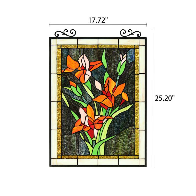 Floral Design Window Panel/ Suncatcher