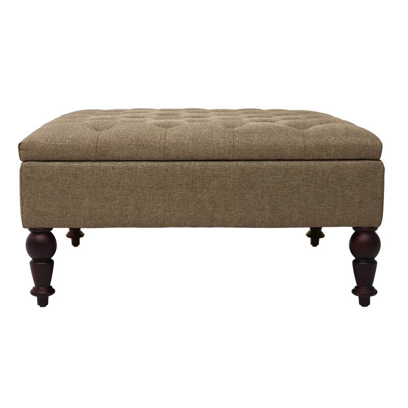 Maypex 35-inch Traditional Tufted Square Storage Ottoman