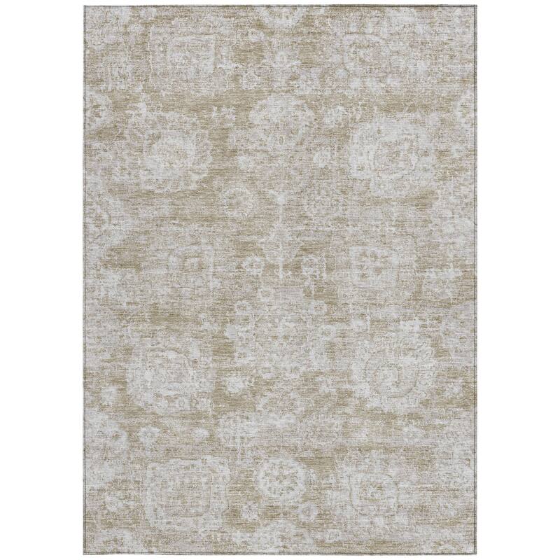 HomeRoots Floral Transitional Rectangle Outdoor Rug