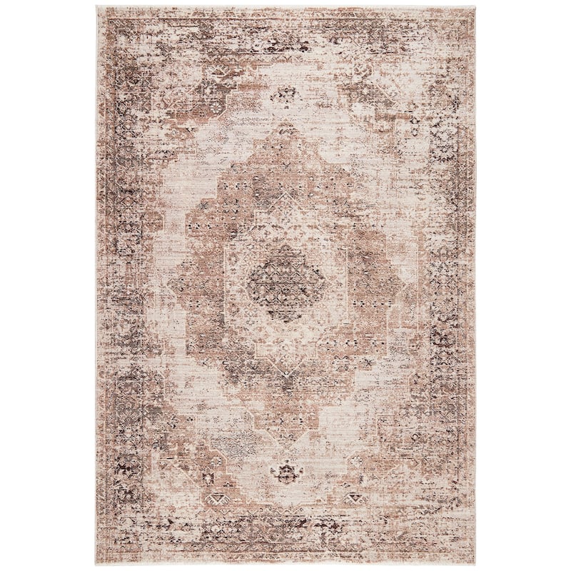 Terra by Obeetee Heirloom Medallion Rug - Natural/Criss Cross - 2' x 2'11"
