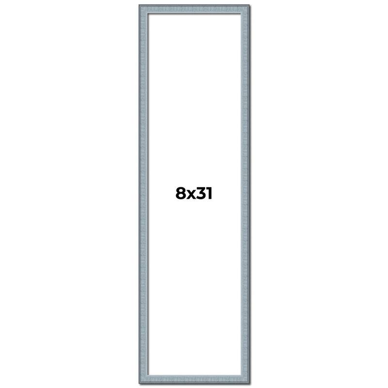 8x31 Frame Rustic Sky Blue Solid Wood Picture Frame | 0.75 Inch