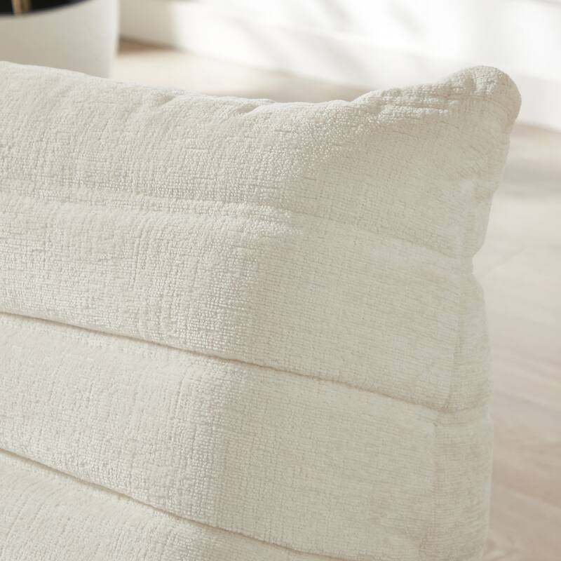 Modern Armless Lounge Chair Lazy Floor Sofa Accent Bean Bag Couches for Living Room Bedroom Salon Office
