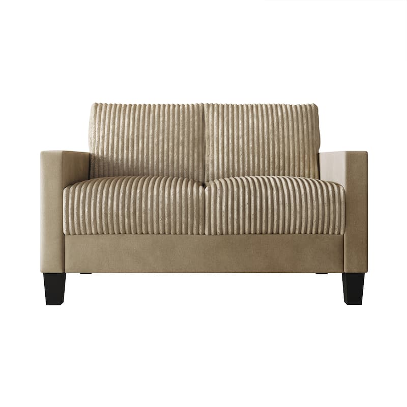 CraftPorch Corduroy Mid-Century Modern Velvet Upholstered 3-Piece Living Room Set