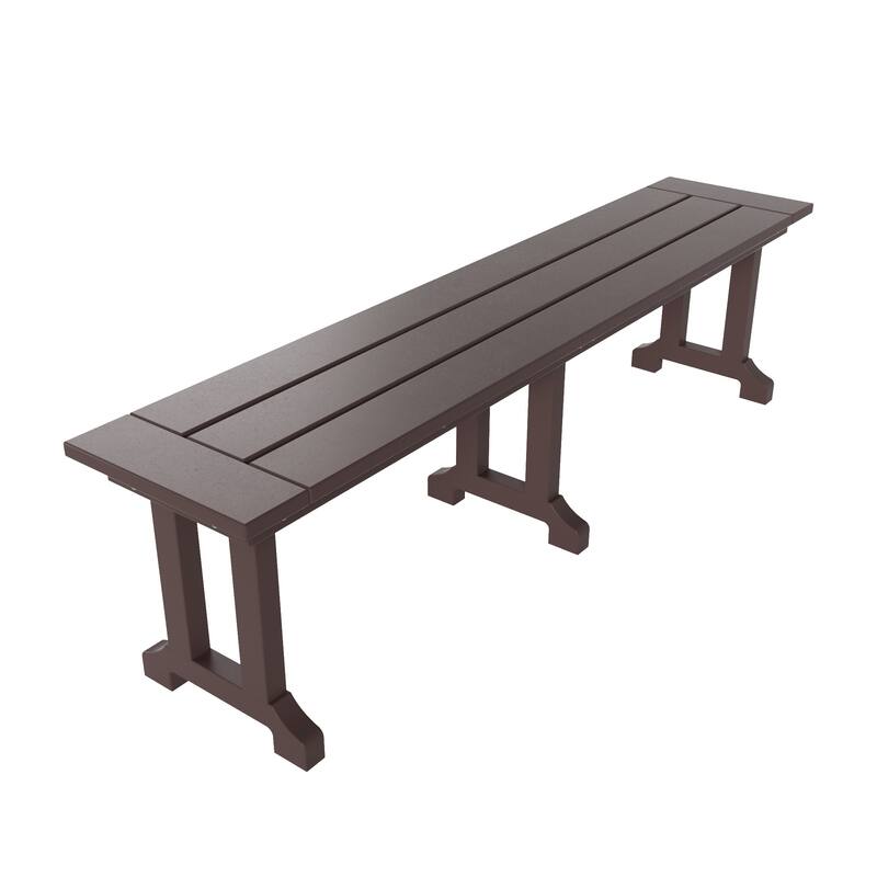 Laguna Hdpe All Weather Outdoor Patio 65" Bench