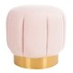 preview thumbnail 12 of 17, SAFAVIEH Couture Maxine Channel Tufted Otttoman. Pink