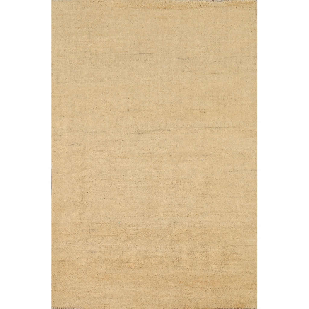 Modern Gabbeh Oriental Foyer Rug Handmade Contemporary Wool Carpet - 2'7"x 3'11"