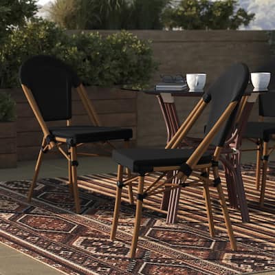 Stacking Bistro Chair with Metal Frame