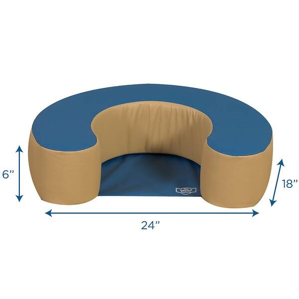 Children's Factory Woodland Sit Me Up Foam Seat Lounger for Newborns, Blue/Tan - 1.60