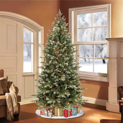 Puleo International Pre-lit 6.5' Artificial Blue Spruce Christmas Tree